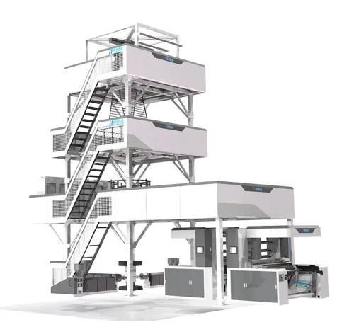 Machine de moulage par coextrusion-soufflage (films PE/PP à 3-5 couches)