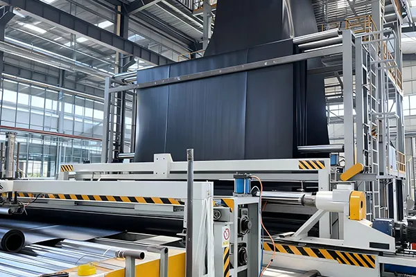 Machine de moulage par soufflage pour géomembranes