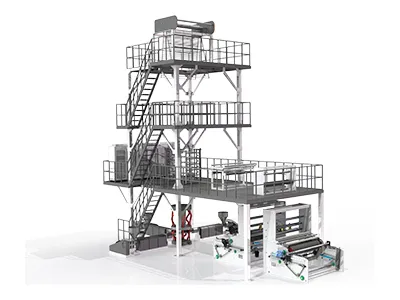 Machine de moulage par soufflage de films plastiques