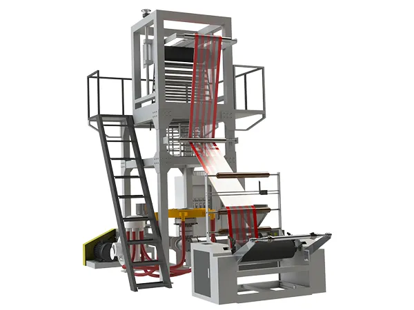 Machine de moulage par soufflage de film à bandes bicolores